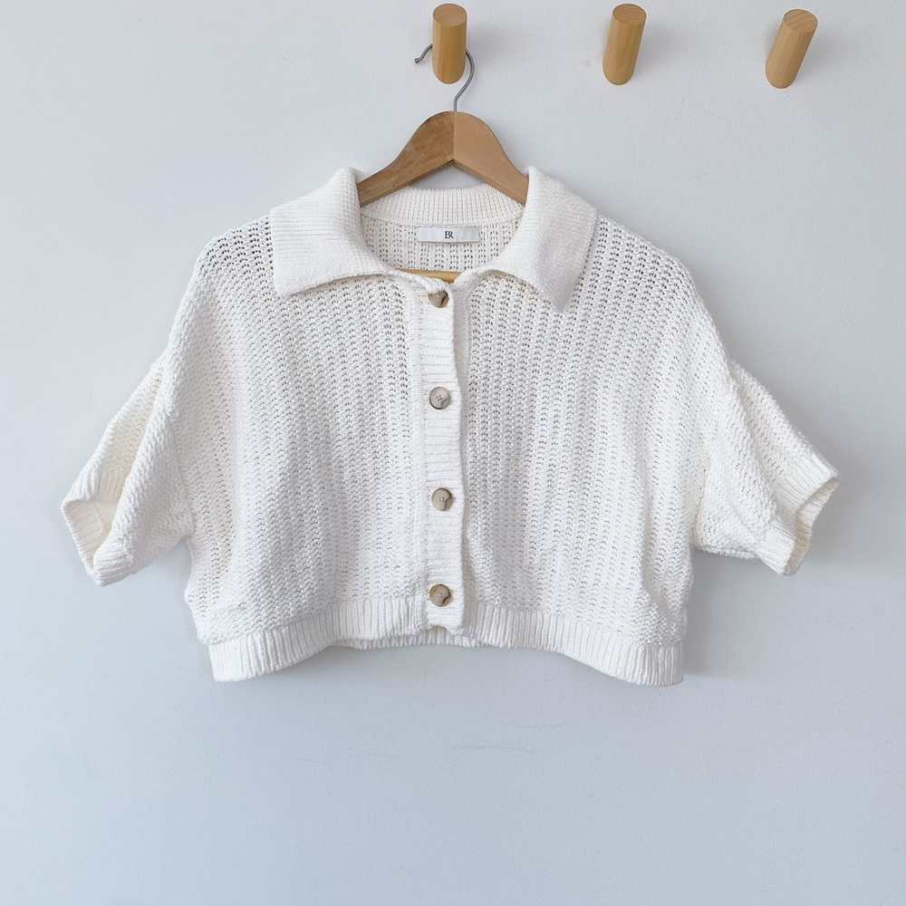 Banana republic White Knit Crop Top